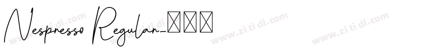 Nespresso Regular字体转换